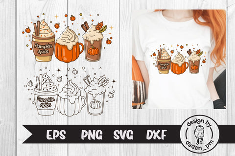 Bundle Fall Pumpkin Spice Latte, svg & sublimation SVG dadan_pm 