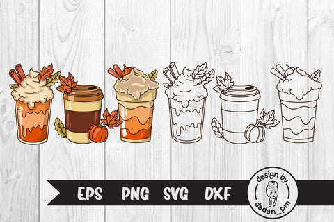 Bundle Fall Pumpkin Spice Latte, svg & sublimation SVG dadan_pm 