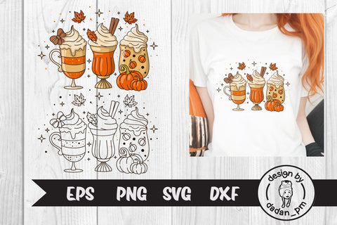 Bundle Fall Pumpkin Spice Latte, svg & sublimation SVG dadan_pm 