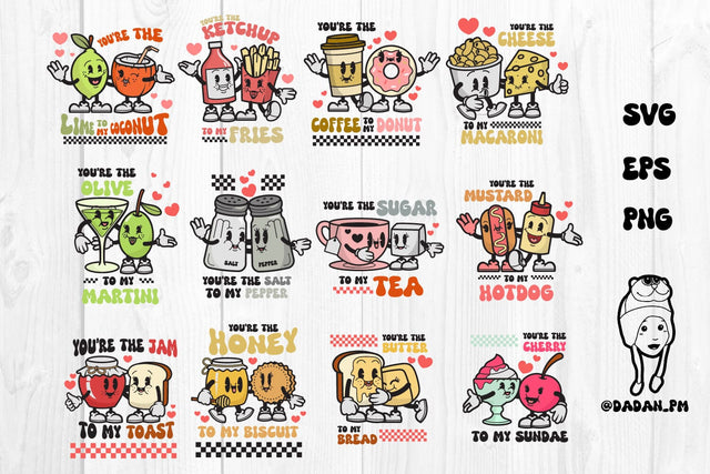 Bundle Food couple valentines SVG dadan_pm 