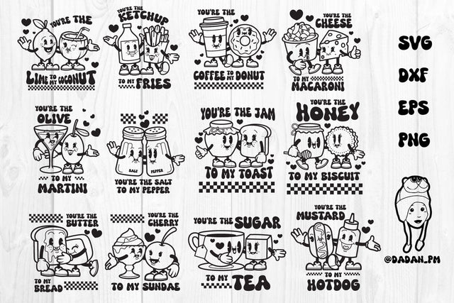 Bundle Food couple valentines svg SVG dadan_pm 
