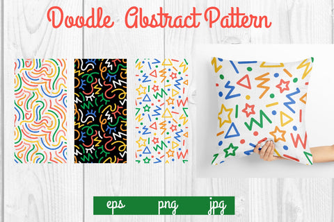 Bundle Full color Doodle abstract pattern,graphic background SVG dadan_pm 