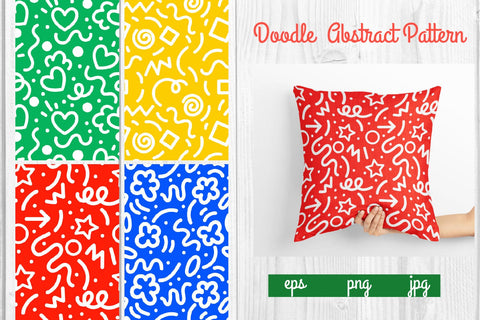 Bundle Full color Doodle abstract pattern,graphic background SVG dadan_pm 