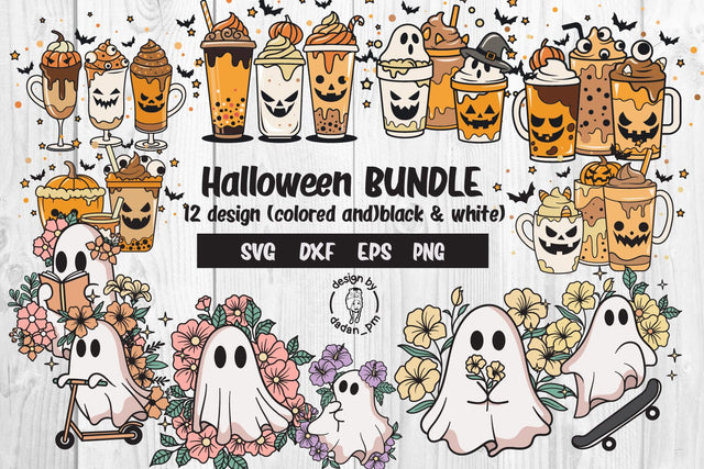 Bundle Ghost cute and halloween drink SVG dadan_pm 
