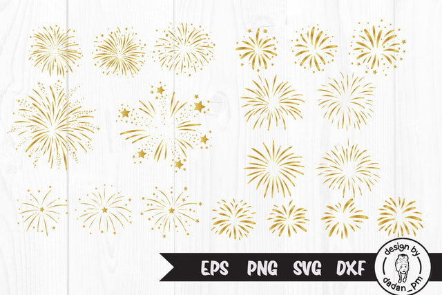 Bundle Golden fireworks svg SVG dadan_pm 