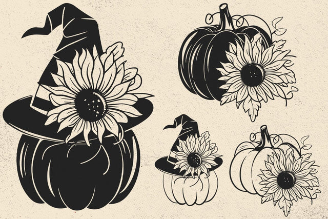 Bundle Halloween with Flowers svg file, Flower Witch Hat Svg, Flower Pumpkin Svg, Pumpkins Svg, Witchy Svg, Bundle Halloween Svg, Daisy Svg SVG DesignDestine 