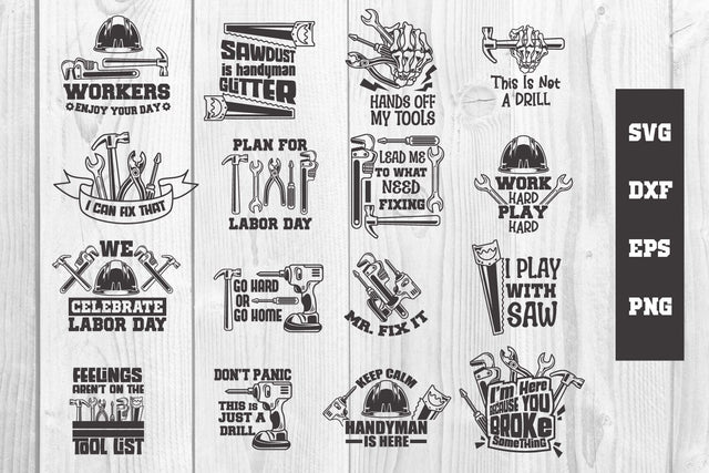 Bundle Laborder Handyman Quotes svg, dxf, eps, png SVG dadan_pm 