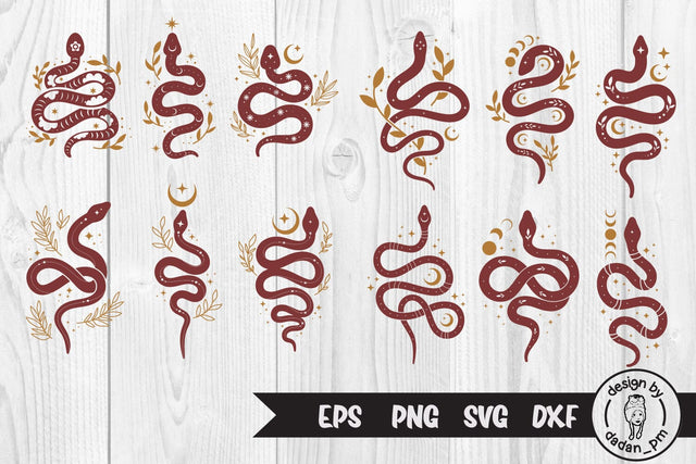 Bundle Mystical snake Boho svg SVG dadan_pm 