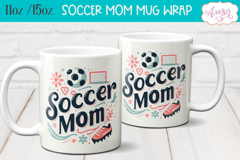 BUNDLE Soccer mom mug wrap PNG for sublimation Sublimation Amorclipart 