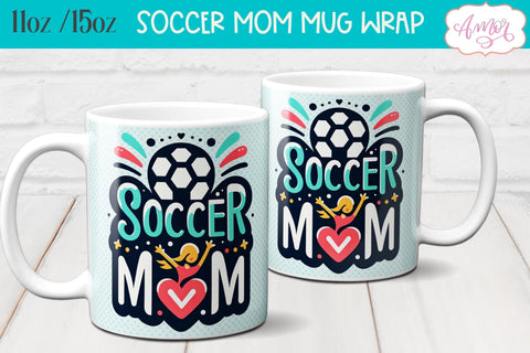 BUNDLE Soccer mom mug wrap PNG for sublimation Sublimation Amorclipart 