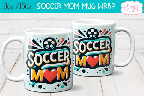 BUNDLE Soccer mom mug wrap PNG for sublimation Sublimation Amorclipart 
