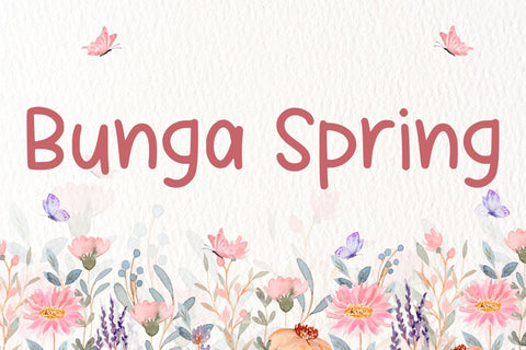 Bunga Spring Font Aisyah 
