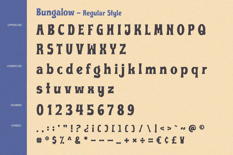 Bungalow - Display Font Font Alpaprana Studio 