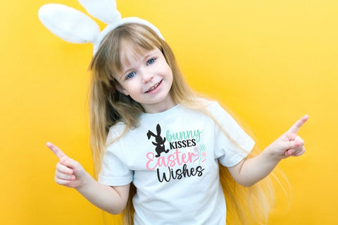 Bunney Kisses Easter Wishes SVG Design SVG Designangry 