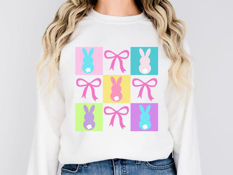 Bunnies and Bows Easter SVG | Girly Design SVG So Fontsy VIP Design Shop 