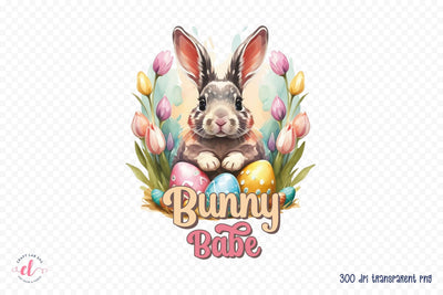Bunny Babe | Easter Sublimation Design Sublimation CraftLabSVG 