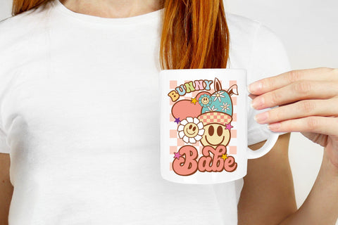 Bunny Babe | Groovy Easter Sublimation Sublimation CraftLabSVG 