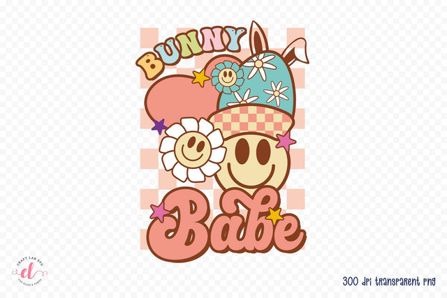 Bunny Babe | Groovy Easter Sublimation Sublimation CraftLabSVG 