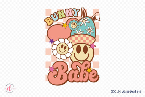 Bunny Babe | Groovy Easter Sublimation Sublimation CraftLabSVG 