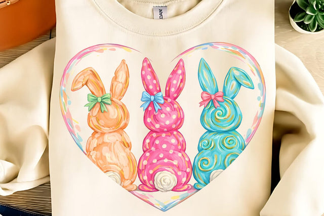 Bunny Coquette Bow PNG, Brushstroke bunny easter PNG, Happy Easter PNG Sublimation DesignPlante 503 