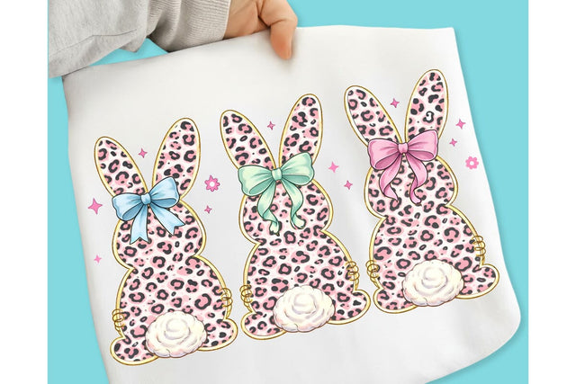 Bunny Coquette Bow PNG, Brushstroke bunny easter PNG, Happy Easter PNG SVG DesignPlante 503 