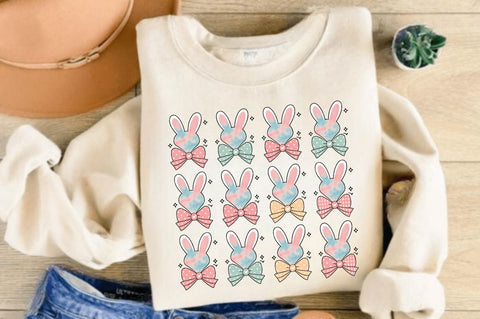 Bunny Coquette Bow PNG, Pink Easter Bunny Coquette PNG, Happy Easter PNG, Glitter Easter Coquette PNG, Retro Easter PNG, Floral Spring PNG, Girls Easter Doodle Sublimation Regulrcrative 