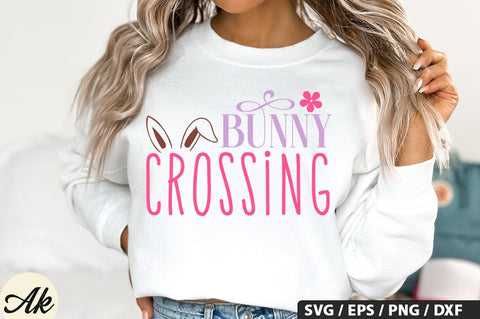 Bunny crossing SVG And Sticker PNG Design SVG akazaddesign 