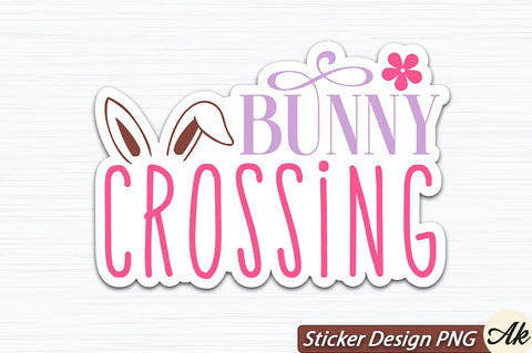 Bunny crossing SVG And Sticker PNG Design SVG akazaddesign 