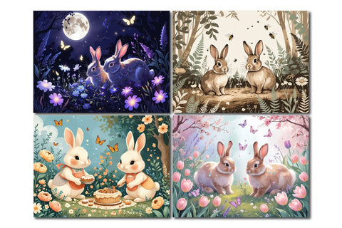 Bunny cutting board, rabbit design, spring kitchen decor Sublimation Paper Switch 