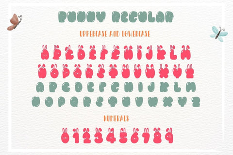 Bunny - Decorative Font Font AnningArts Design 
