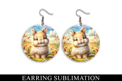 Bunny Earrings Sublimation Design Sublimation BijouBay 