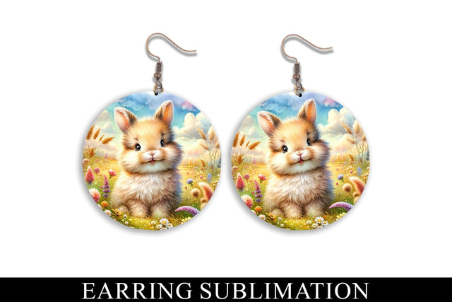 Bunny Earrings Sublimation Design Sublimation BijouBay 