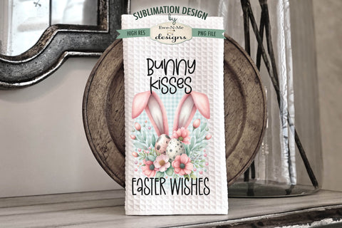 Bunny Ears and Easter Eggs | Kitchen Towel Sublimation Designs Sublimation Ewe-N-Me Designs 