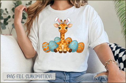 Bunny Ears Giraffe Easter Sublimation Sublimation Shetara Begum 