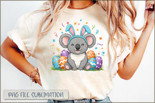 Bunny Ears Koala Easter Sublimation Sublimation Shetara Begum 