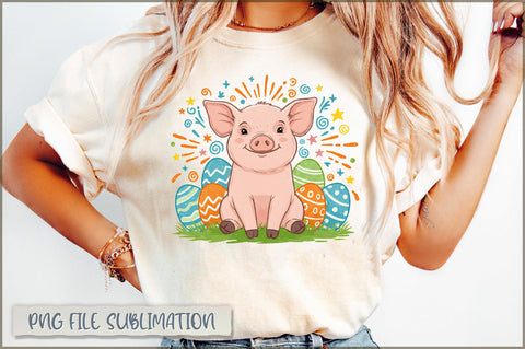 Bunny Ears Piglet Easter Sublimation Sublimation Shetara Begum 