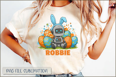 Bunny Ears Robot Easter Sublimation Sublimation Shetara Begum 