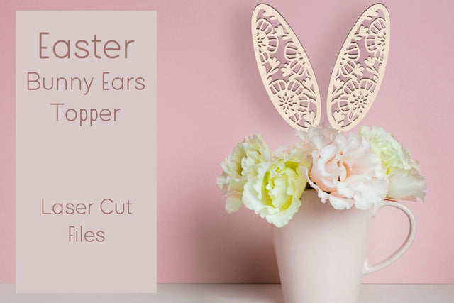 Bunny ears topper svg, Easter decoration laser cut SVG AnastasiyaArtDesign 