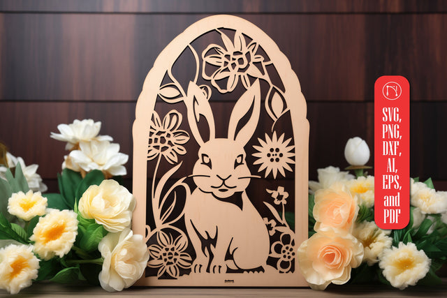 Bunny Easter Decoration Laser Cut SVG SVG MD JOYNAL ABDIN 