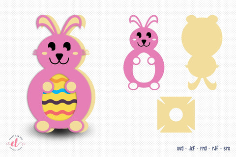 Bunny Easter Egg Holder SVG Design SVG CraftLabSVG 