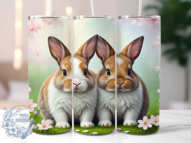 Bunny Easter Spring Tumbler Wrap, Bunny, Tumbler Wrap, Sublimation Design, Cute Animals, Easter Decor, Spring Gift, Animal Lover Sublimation ToriDesigns 