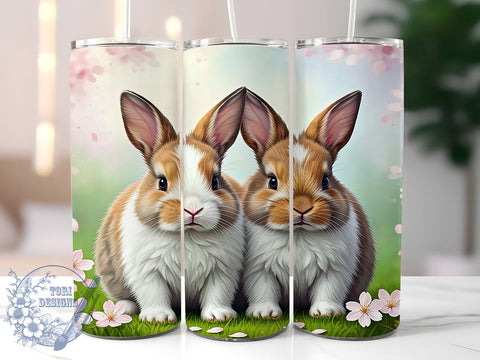 Bunny Easter Spring Tumbler Wrap, Bunny, Tumbler Wrap, Sublimation Design, Cute Animals, Easter Decor, Spring Gift, Animal Lover Sublimation ToriDesigns 