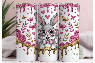 Bunny Easter Tumbler Wrap PNG Sublimation PixelChick 