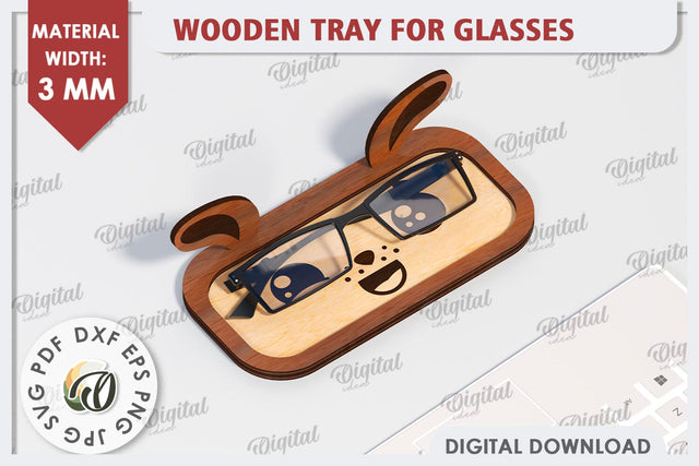 Bunny Eyeglass Holder Laser Cut. Animal Eyeglass Tray SVG SVG Evgenyia Guschina 