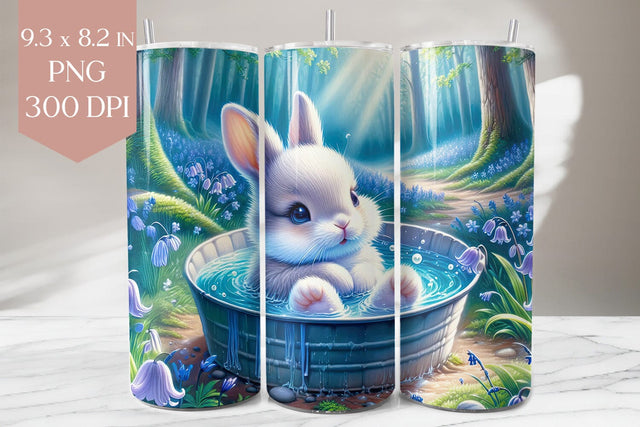 Bunny Forest Tumbler Wrap Sublimation BijouBay 