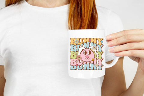 Bunny - Groovy Easter Sublimation Design Sublimation CraftLabSVG 