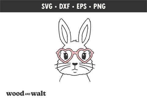 Bunny Heart Glasses SVG | Easter Shirt SVG SVG Wood And Walt 