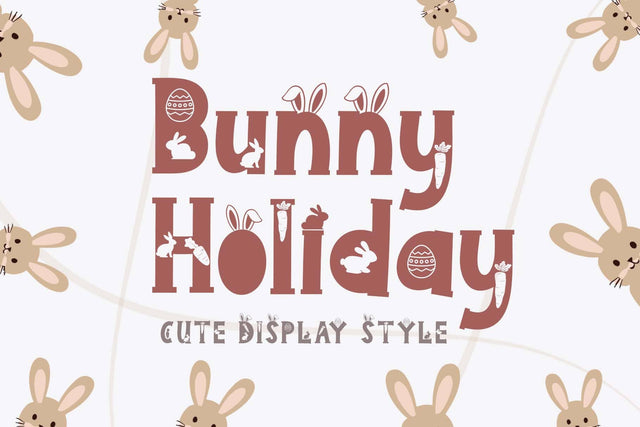 Bunny Holiday Font Prasetya Letter 