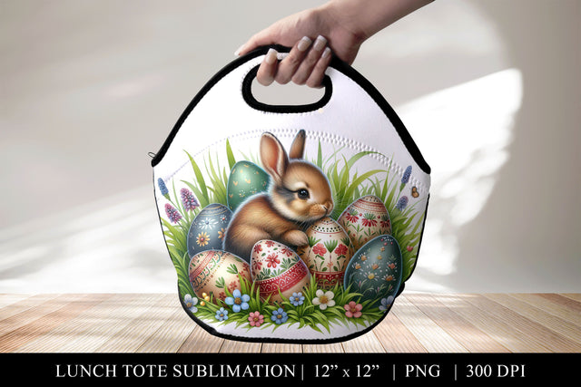 Bunny in Floral Pot with Butterflies Sublimation BijouBay 