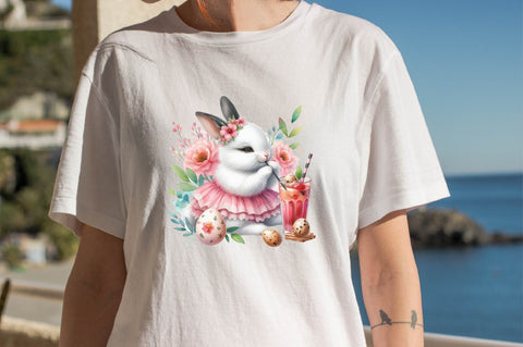 Bunny is Drinking Juice Sublimation Clipart Sublimation SVGArt 